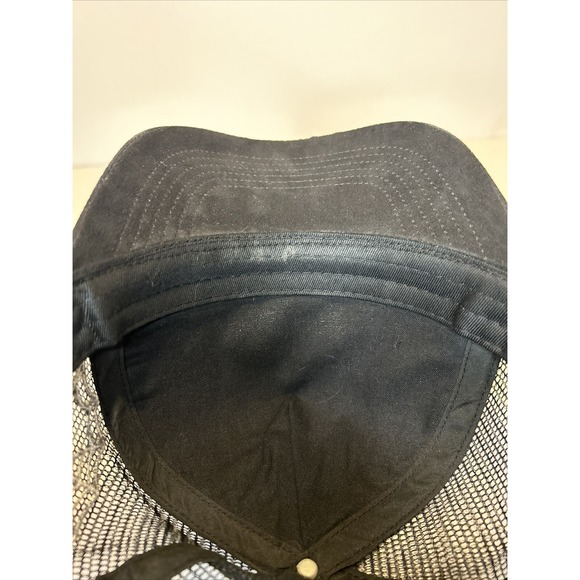 Versatile is Rare Rhinestone Black Spiderweb Heart Trucker Hat Cap One Size Used - Picture 7 of 7